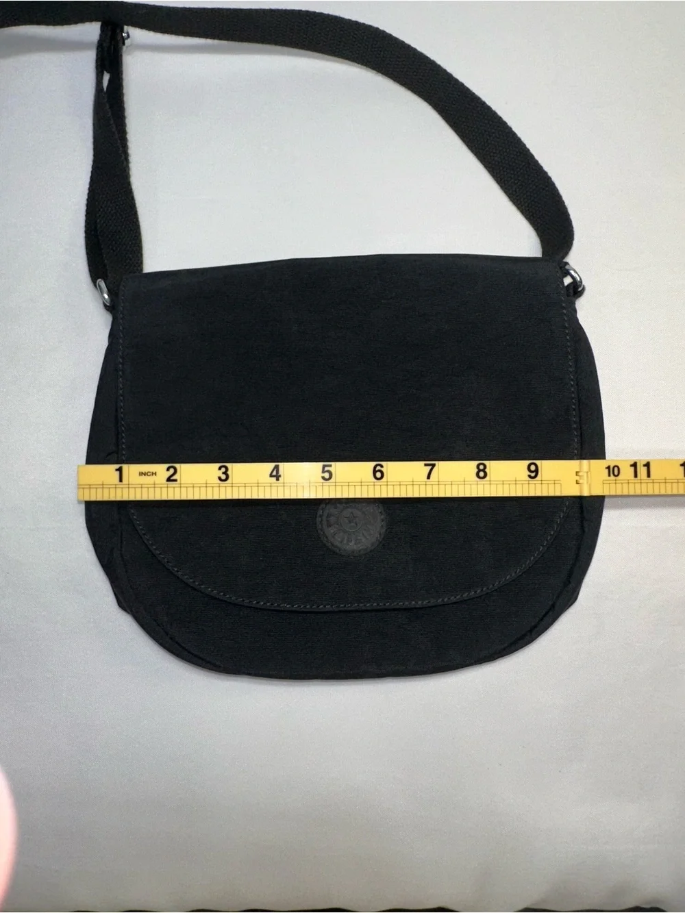 Kipling Lucasta Crossbody Black Tonal Purse No Monkey